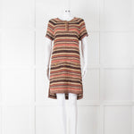 Chanel Knitted Short Sleeve Dress with Owl Logo Buttons