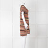 Chanel Knitted Short Sleeve Dress with Owl Logo Buttons