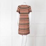 Chanel Knitted Short Sleeve Dress with Owl Logo Buttons