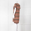Chanel Knitted Short Sleeve Dress with Owl Logo Buttons