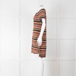 Chanel Knitted Short Sleeve Dress with Owl Logo Buttons