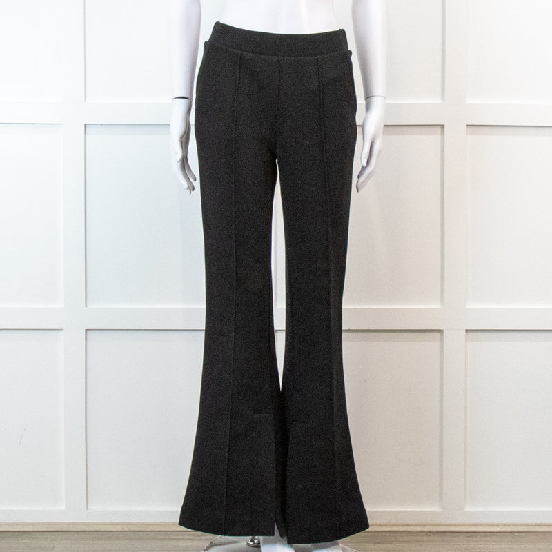 Frame Flared Black Stretch Trousers