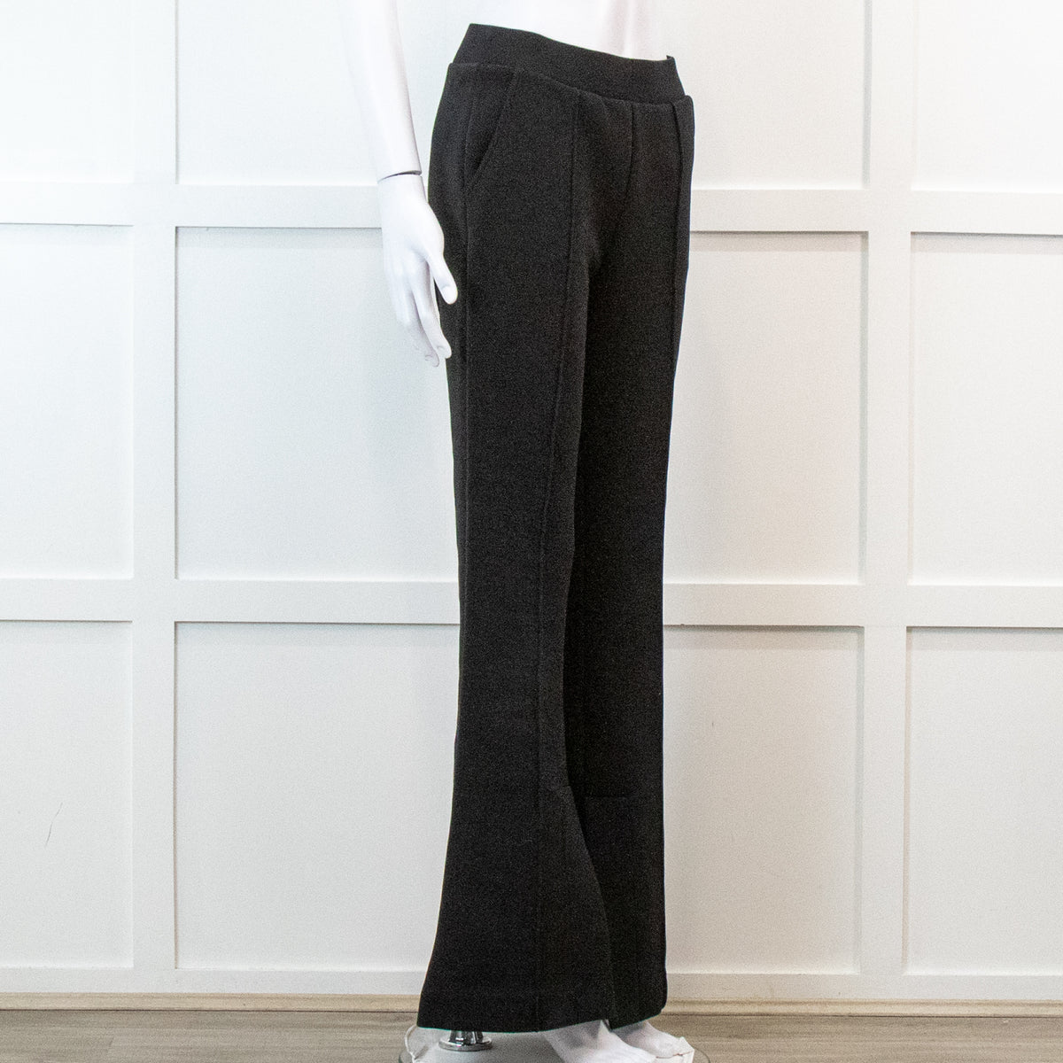 Frame Flared Black Stretch Trousers