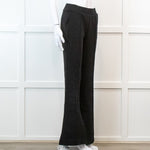 Frame Flared Black Stretch Trousers