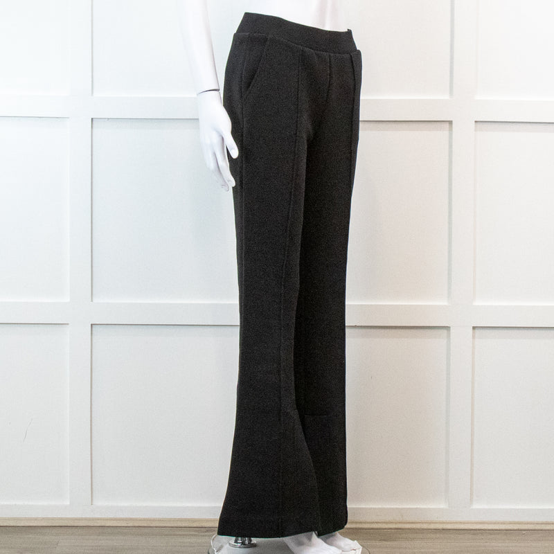 Frame Flared Black Stretch Trousers