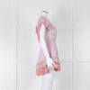 LoveShackFancy Pink Orange Floral Cotton Mini Sun Dress