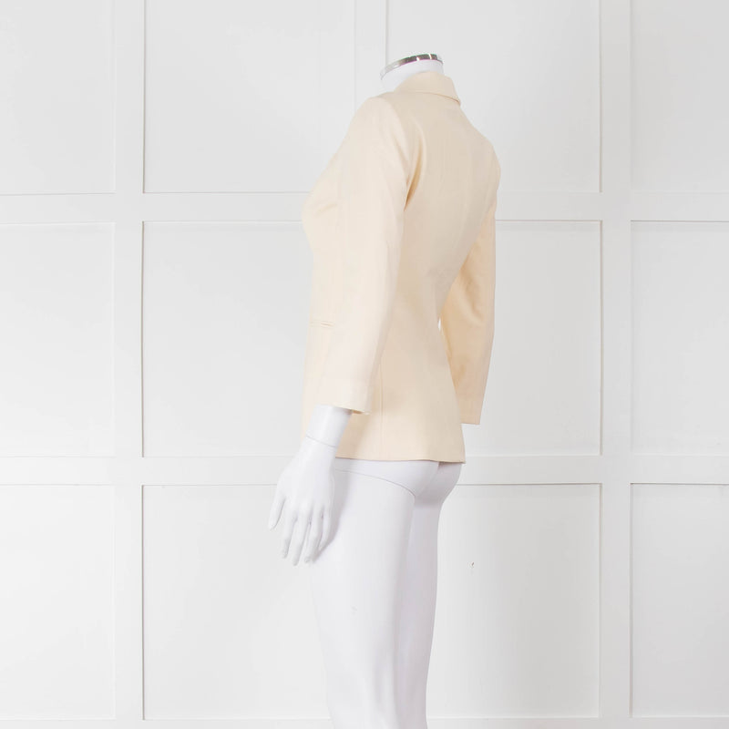 The Row Cream Tailored Blazer Jacket