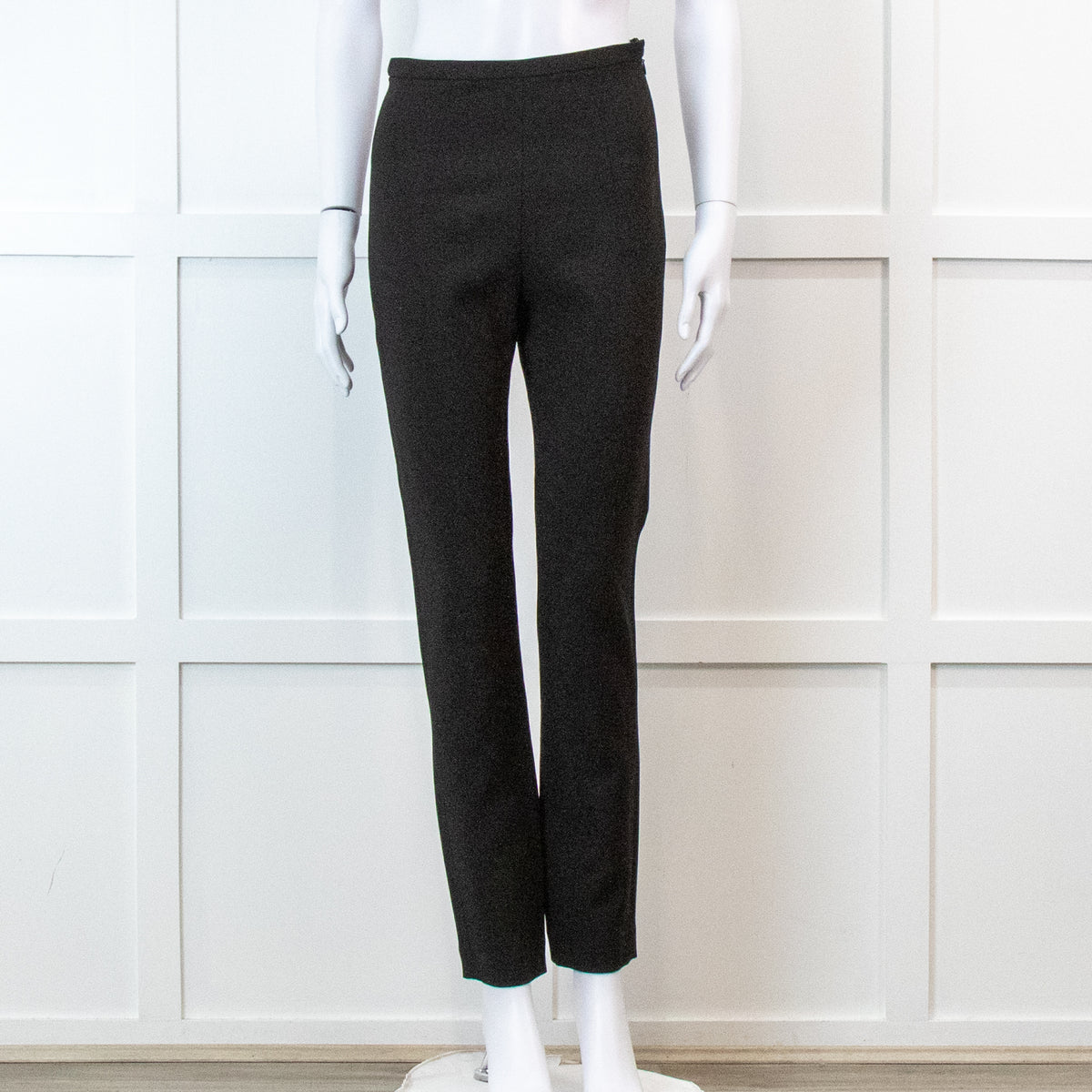 Toteme Black Wool Blend Cigarette Trousers