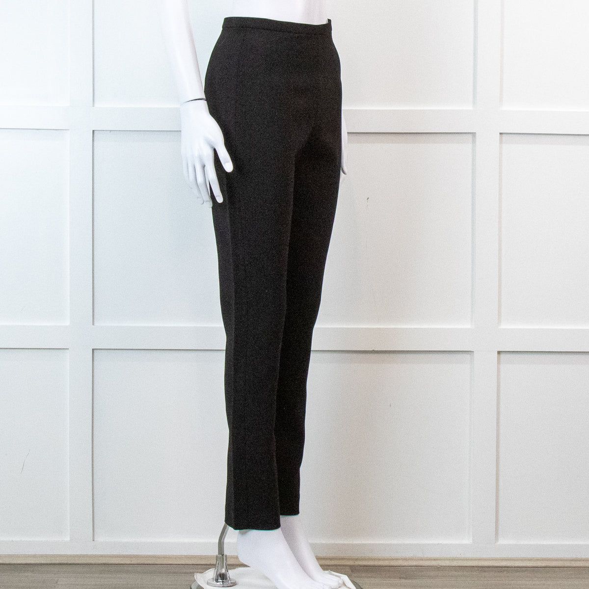 Toteme Black Wool Blend Cigarette Trousers