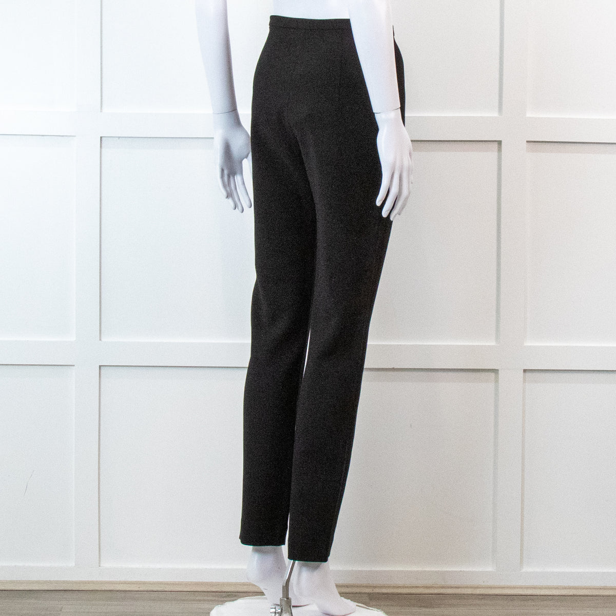 Toteme Black Wool Blend Cigarette Trousers