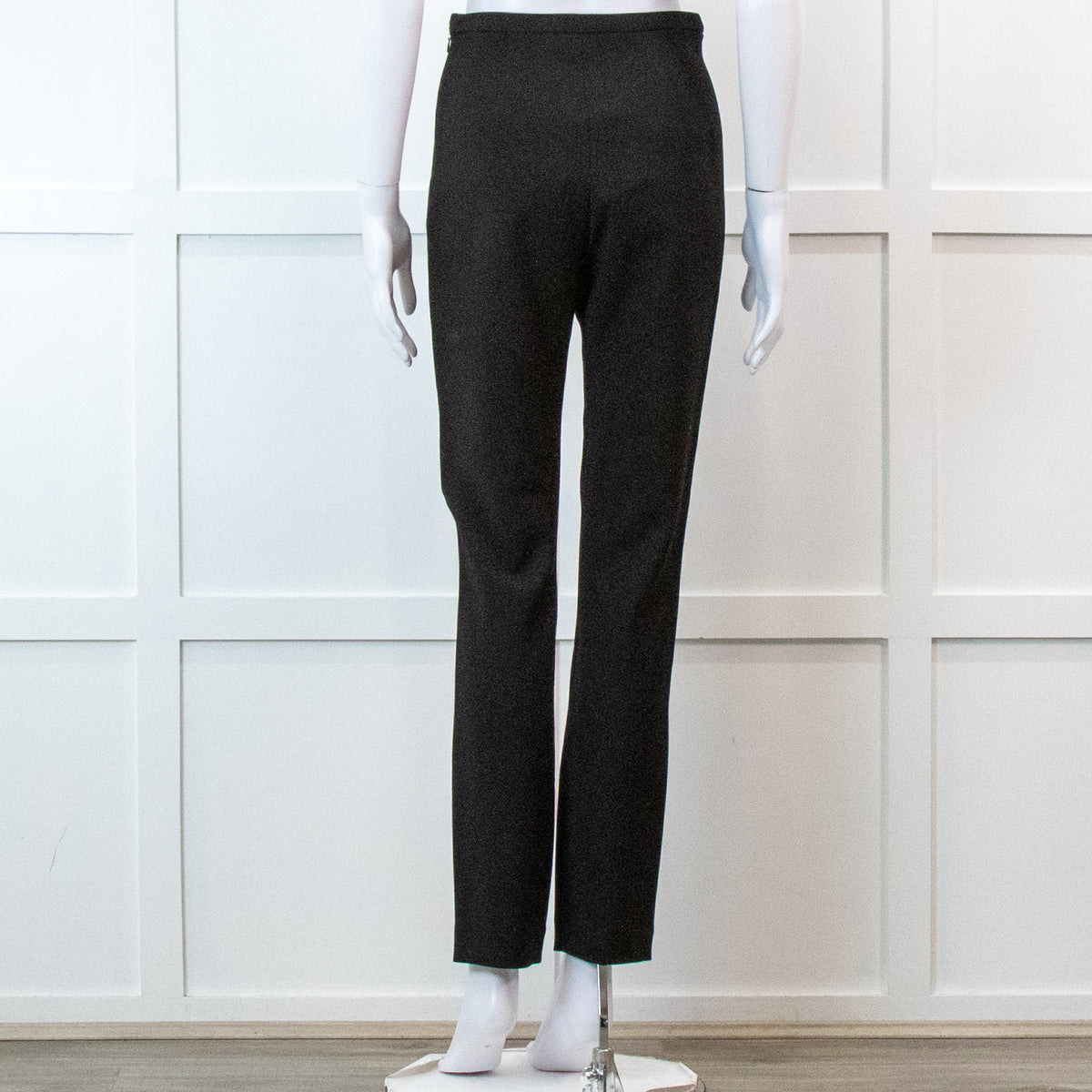 Toteme Black Wool Blend Cigarette Trousers