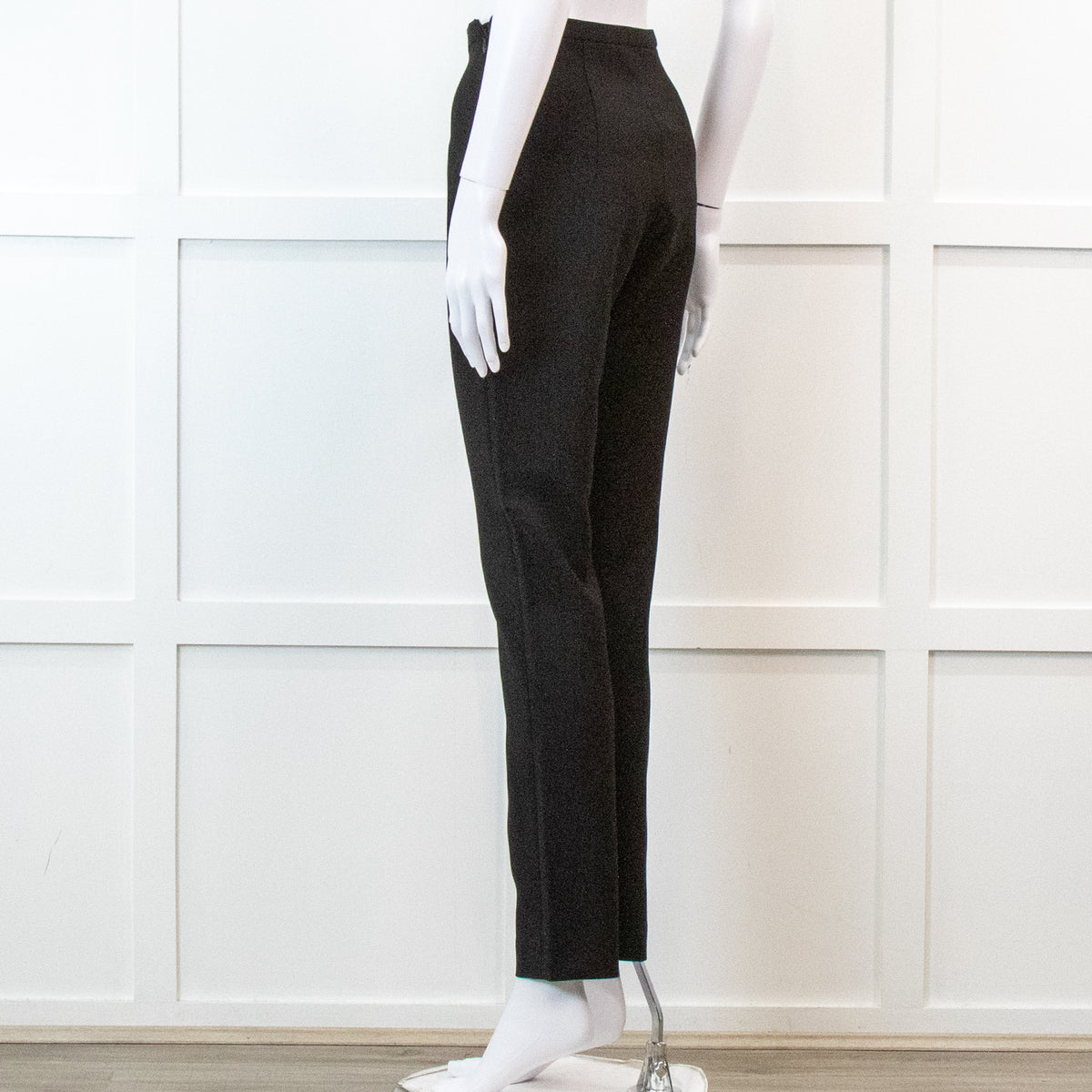 Toteme Black Wool Blend Cigarette Trousers