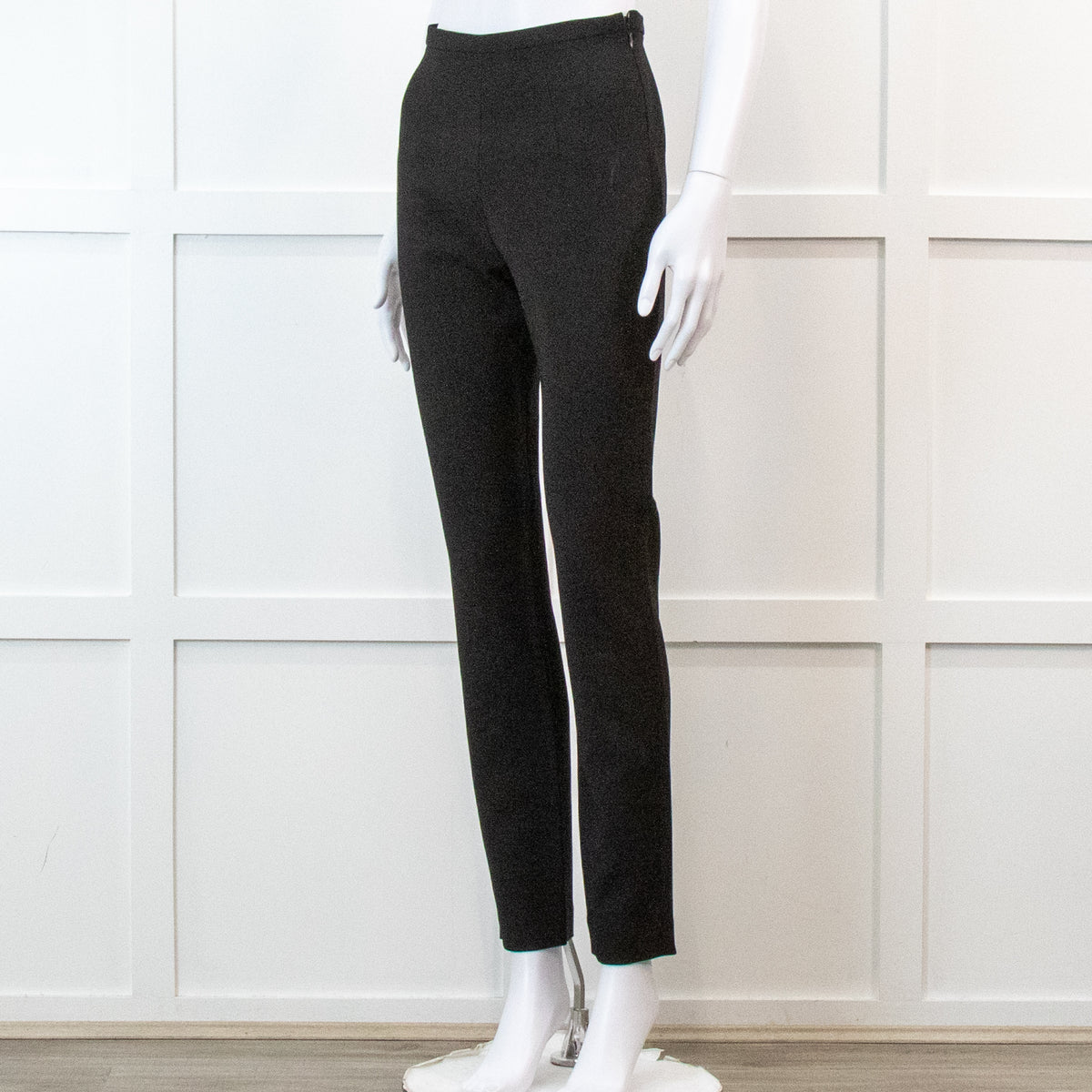 Toteme Black Wool Blend Cigarette Trousers