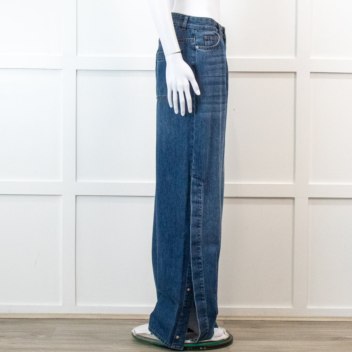 Me + Em Wide Leg Jeans With Side Opening