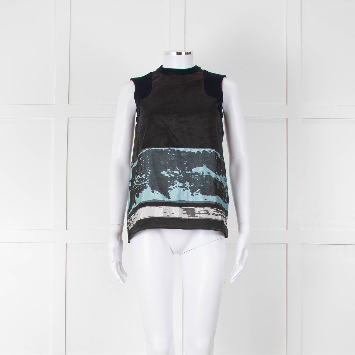 Pringle Black Navy Blue Sleeveless  Top