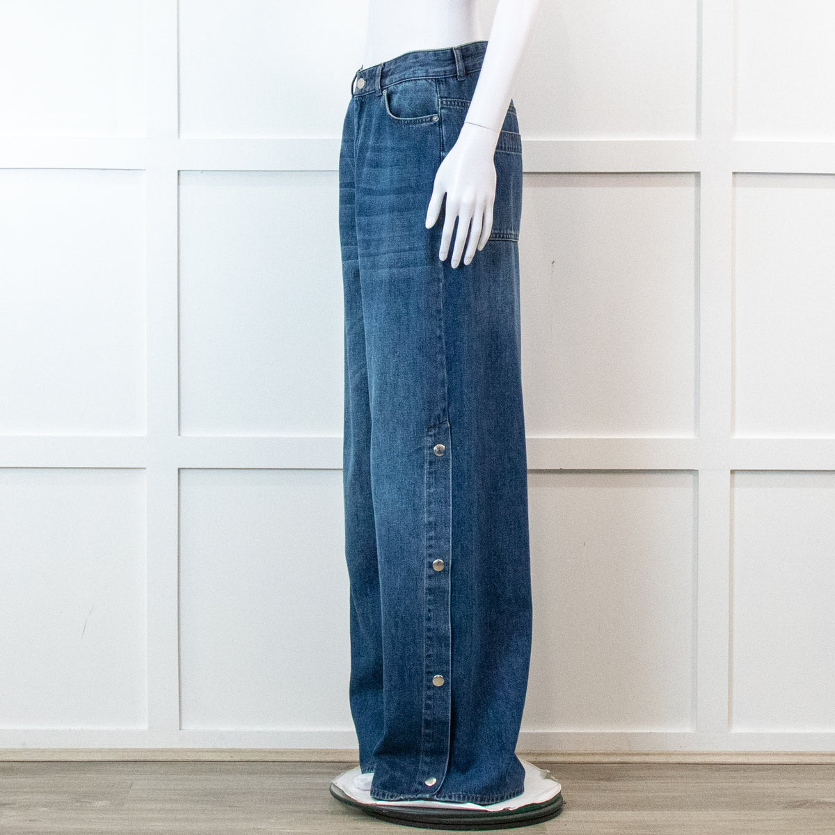 Me + Em Wide Leg Jeans With Side Opening