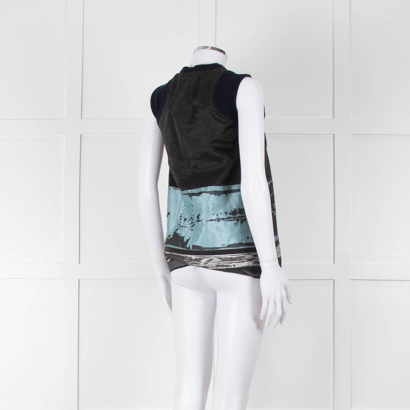 Pringle Black Navy Blue Sleeveless  Top