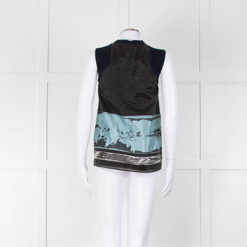 Pringle Black Navy Blue Sleeveless  Top