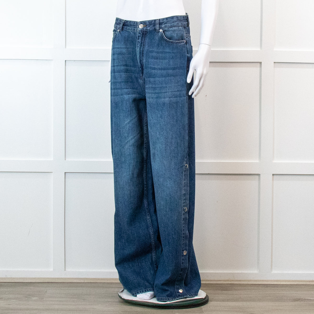 Me + Em Wide Leg Jeans With Side Opening
