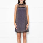 Prada Black Studded Net Sleeveless Dress With Slip