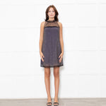 Prada Black Studded Net Sleeveless Dress With Slip