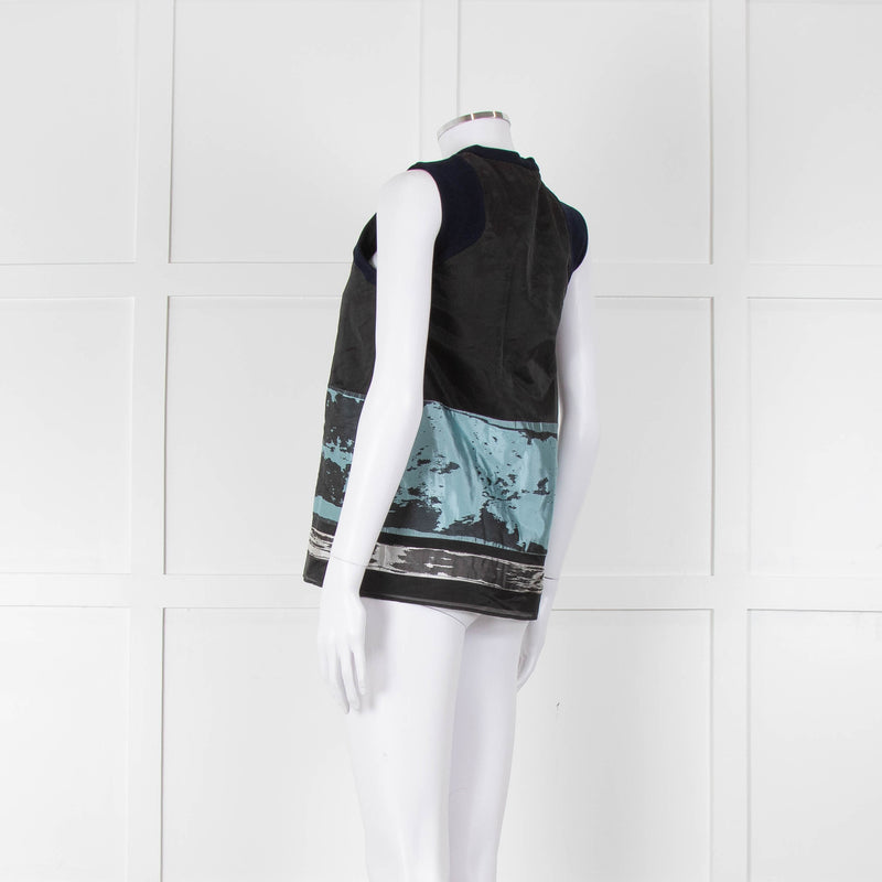 Pringle Black Navy Blue Sleeveless  Top