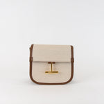 Tom Ford Tara Mini Canvas W/leather Trim Satchel Bag