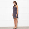 Prada Black Studded Net Sleeveless Dress With Slip
