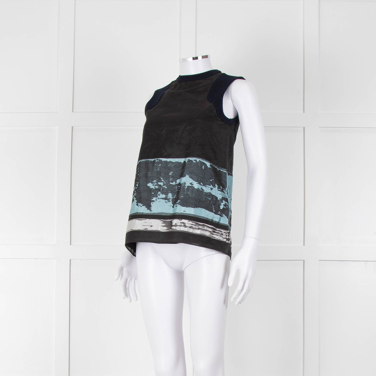 Pringle Black Navy Blue Sleeveless  Top