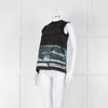 Pringle Black Navy Blue Sleeveless  Top
