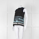 Pringle Black Navy Blue Sleeveless  Top
