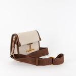 Tom Ford Tara Mini Canvas W/leather Trim Satchel Bag