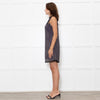 Prada Black Studded Net Sleeveless Dress With Slip