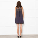Prada Black Studded Net Sleeveless Dress With Slip