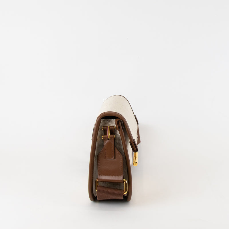 Tom Ford Tara Mini Canvas W/leather Trim Satchel Bag