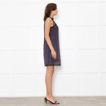 Prada Black Studded Net Sleeveless Dress With Slip
