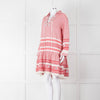 Dodo Bar Or Red Cotton Tie Front Midi Dress
