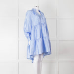 Stine Goya Cornflower Blue Tiered Mini Dress