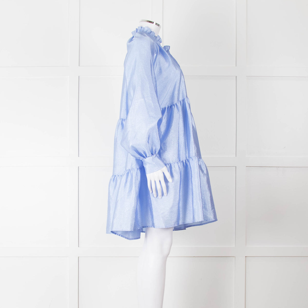 Stine Goya Cornflower Blue Tiered Mini Dress