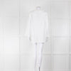 S Max Mara White Front Frill Detail Cotton Shirt