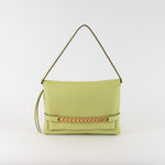 Victoria Beckham Chain Pouch With Strap Gold Link Pale Green