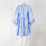 Stine Goya Cornflower Blue Tiered Mini Dress