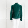 Me + Em Jade Green Velvet Long Sleeve Top