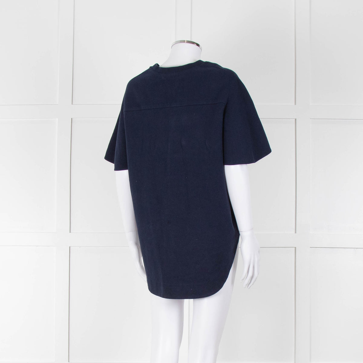 See By Chloe Navy Denim Front Short Sleeve Top