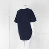 See By Chloe Navy Denim Front Short Sleeve Top