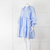 Stine Goya Cornflower Blue Tiered Mini Dress