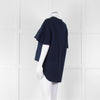 See By Chloe Navy Denim Front Short Sleeve Top