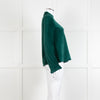 Me + Em Jade Green Velvet Long Sleeve Top