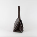 Victoria Beckham Chain Pouch With Gold Link Clutch Brown