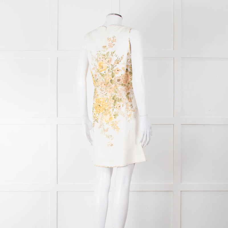 Zimmermann Amelie Cream Linen Floral Dress